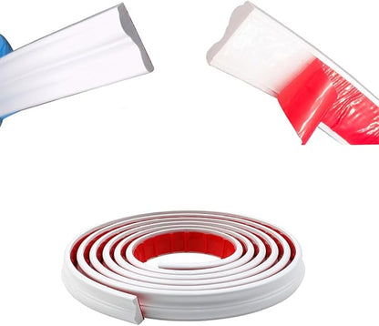 Peel and Stick Flexible Wall Molding Trim Self Adhesive Decorative Strips, DIY 3D Ceiling Trim for Home Décor on Cabinet Door Mirror Frame, 1.3in(W) ×16ft(L), White