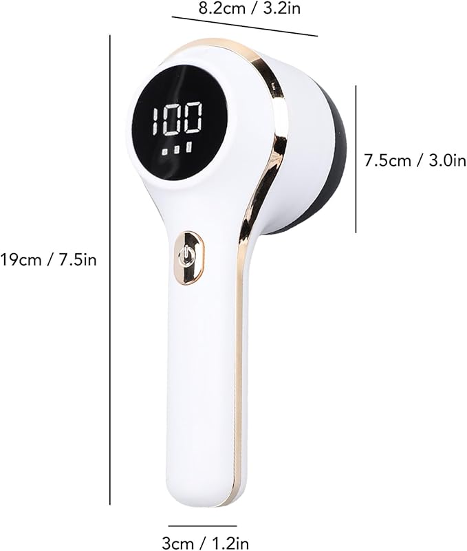 Yoidesu Rechargeable Fabric Shaver,Lint Remover with Digital Display,Electric Portable Sweater Shaver with 3 Speeds,6 Leaf Blades,Remove Pilling from Clothes,Furniture, Couch