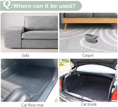 Cleaning Brush, Carpet Brush ，for Car Interior and Home, Couch (Gray)