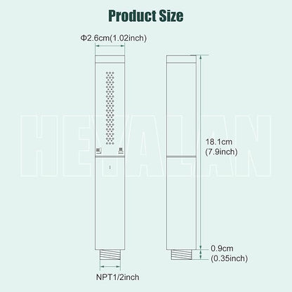 Heyalan Hand Held Shower Wand, High Pressure Handheld Head with Strong Flow, Luxury Spray for Bathroom,Dual Function,Oil-Rubbed Bronze