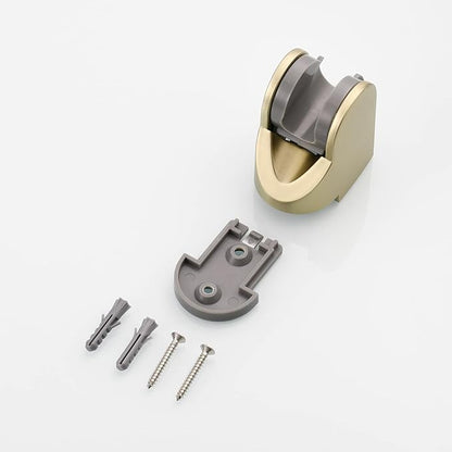 Tecmolog Brushed Gold Handheld Shower Head Holder ABS Wall Mount Shower Wand Hose Sprayer Holder Bracket, ST01J2