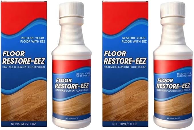 Floor Revitalizer Easy For Wood Floors Hardwood Floor Restorer Floor RevitalizerEez Cleaner High Solid Polish for Shine Renewal Scratch Repair Protective Finish Quick Dry (2pcs)