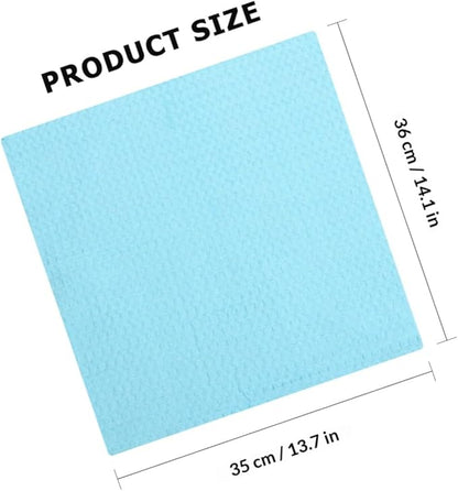 NOLITOY 4pcs All-Cotton Dish Cloth Set, Thickened Kitchen Towels with High Water Absorption, Sturdy Non-lint Cleaning Wipes for Household and Dishwashing Use