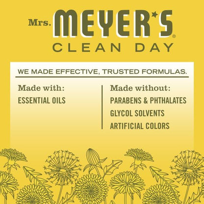 Mrs. MEYER'S CLEAN DAY Multi-Surface Everyday Cleaner, Dandelion Scent, 16 Fl Oz (Pack of 6)