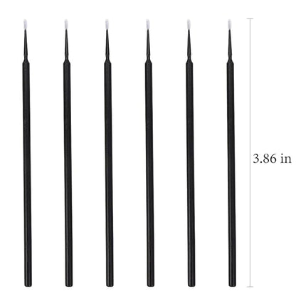 300 PCS Eyelash Extension Supplies Kit Disposable Micro Brush Eyebrow Spoolies Lip Stick Brush Mascara Wand Applicator Makeup Brush Tool (White Black Gold Sets)