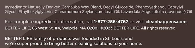 Better Life Natural Wood Polish, Cinnamon and Lavender, 16 Ounce, 24195