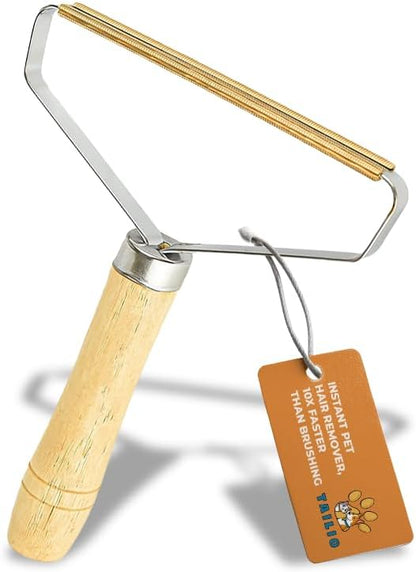 Pet Hair Remover – Multi Fabric Edge Carpet Rake Scraper with Rust-Resistant Copper Blade – Cat and Dog Hair Remover for Couch, Rugs, Car & Furniture (1 Pack)
