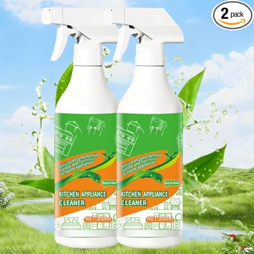 Electrolyzed Ion Kitchen Cleaner, 300ML Electrolyzed Ion Kitchen Cleaner Spray, Multi Purpose Cleaning Spray, For Hold, Oven, Stove, Range Hood, Easy Cleaning Household Items (2PC)