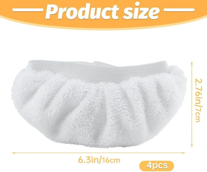 Steam Cleaner Accessories, Universal Reusable Steam Mop Pads, Steam Shot Attachments, Handheld Steam Cleaner Washable Microfiber Cloth (10 PCS)