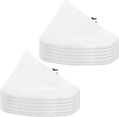 12 PCS Replacement Triangle Steam Mop Pads Reusable Washable Microfiber Steamer Cleaning Pads Compatible for Steamboy X5 H2O H20 S302 S001
