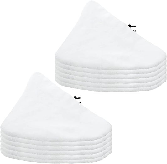 12 PCS Replacement Triangle Steam Mop Pads Reusable Washable Microfiber Steamer Cleaning Pads Compatible for Steamboy X5 H2O H20 S302 S001