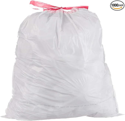 LIMELINEN Tall Kitchen Trash Bags with Drawstring, 1000 Count, 13-gallon Trash Bag of 0.9 mil Thickness, Leak and Odor-Resistant, Heavy-Duty Plastic Garbage Bags for Home and Commercial Use