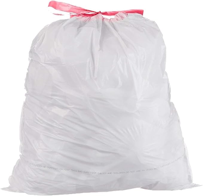 LIMELINEN Tall Kitchen Trash Bags with Drawstring, 400 Count, 13-gallon Trash Bag of 0.9 mil Thickness, Leak and Odor-Resistant, Heavy-Duty Plastic Garbage Bags for Home and Commercial Use