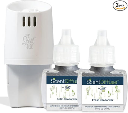 ScentDiffuse Deodorizing Starter Kit, 2 Refills + Diffuser
