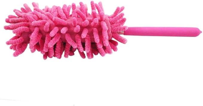 Extendable Flexible Feather Duster for Home and Office Cleaning - Pink