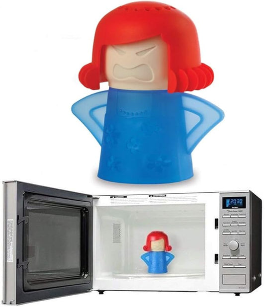 Angry Mama Microwave Oven Cleaner, Angry Mama Microwave Steam Cleaner Cleans the Crud in Minutes Using Vinegar and Water for Home Kitchen (Blue)