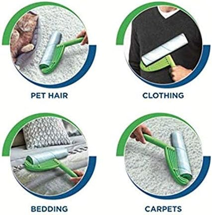Leo 10-Inch Wide Lint Roller Refills, 6 Rolls with 50 Sheets Each (300 Sheets Total), Extra Sticky for Pet Hair, Carpet & Floor Cleaning
