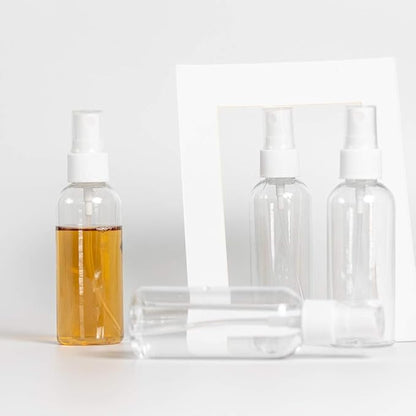 ZEJIA 3 Pack Small Spray Bottle, 2.7oz/80ml Travel Spray Bottle, Empty Fine Mist Spray Bottles, Refillable Mini Spray Bottles with Labels