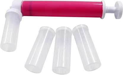 1 Kit Manual Cake Airbrush, Airbrush Pump Coloring Spray Gun 4 Pcs Tube, DIY Baking Tools Cake Decorating for Kitchen/Cakes Cupcakes Cookies and Desserts(Rose)