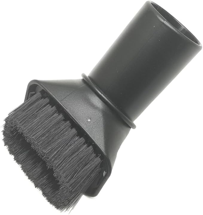 Round Vacuum Brush Set,Vacuum Dust Brush for Karcher WD2 WD3 WD4 WD5 Models, Dual Bristle Suction Brushes for Upholstery Carpet Dashboard Interior Cleaning with 32-35mm Adapter