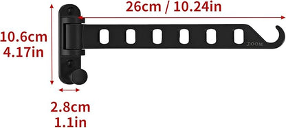 JOOM Laundry Drying Rack Wall Mounted Clothes Drying Rack Clothes Hanger Coat Hanger Garment Hooks Metal Clothes Hooks Black