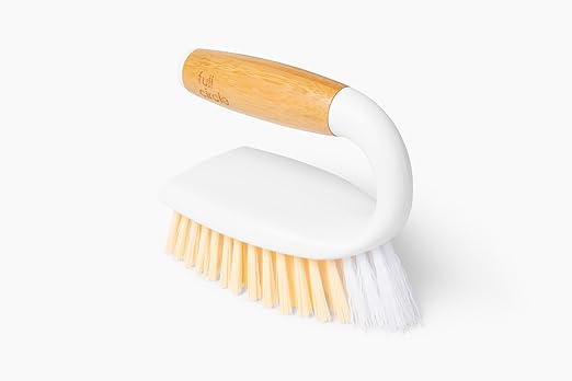 Full Circle Tough Stuff, All-Purpose Scrub Brush, Tile, Grout, White