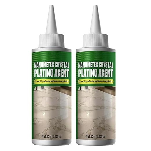 2 Pack Marble Nano Crystal-Plating Agent, Stone Crystal Plating Agent, Nano Crystal Plating Agent for Kitchen, Plastic Crystal Plating Agent