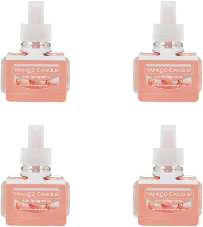 Yankee Candle ScentPlug Refill, White Strawberry Bellini, 1 CT (Pack of 4)