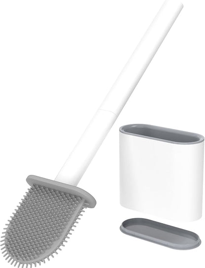 RV Toilet Bowl Brush by, Silicone Bristles, Wall-Mounted, Anti-Roll & Anti-Drip Design | Safe for RV Toilets, Travel Trailers, Campers | Durable & Easy to Clean | Made by RVers for RVers