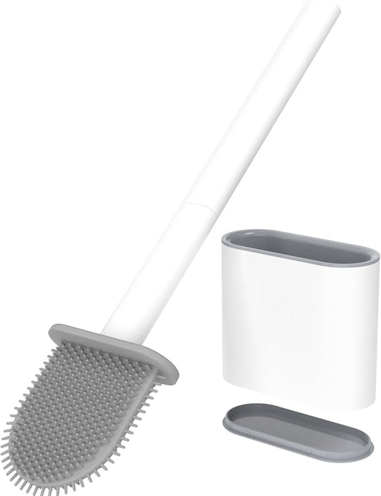 RV Toilet Bowl Brush by, Silicone Bristles, Wall-Mounted, Anti-Roll & Anti-Drip Design | Safe for RV Toilets, Travel Trailers, Campers | Durable & Easy to Clean | Made by RVers for RVers