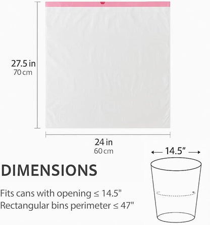 13 Gallon Drawstring Trash Bags for Kitchen – Tall White Garbage Bags with Easy Tear-Off Roll, Heavy-Duty, Leak-Proof & Odor-Free – 120 Count