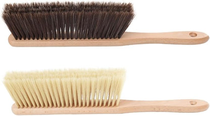 ARTIBETTER Wooden Handle Carpet Brush with Supple Soft Bristles, 2pcs Bed Cleaning Brush Set for Upholstery and Furniture Dust Removal, Household Floor and Couch Cleaner