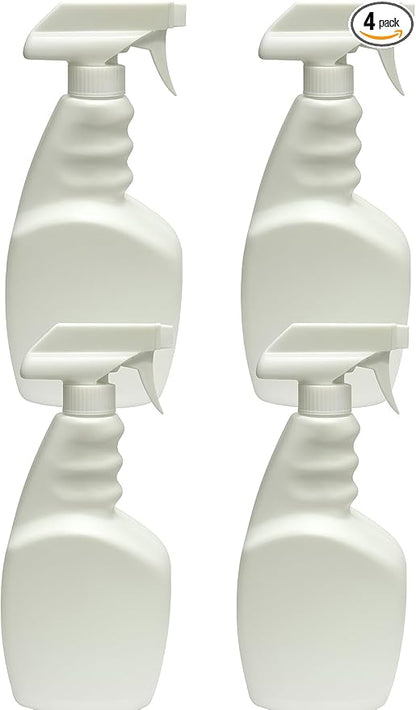 TRUE VALUE Plastic Spray Bottles, 32 Oz, All Purpose Refillable Bottles with Adjustable Nozzle for Cleaning, Hair, Pet Care, BBQ Pack of 4 (4)