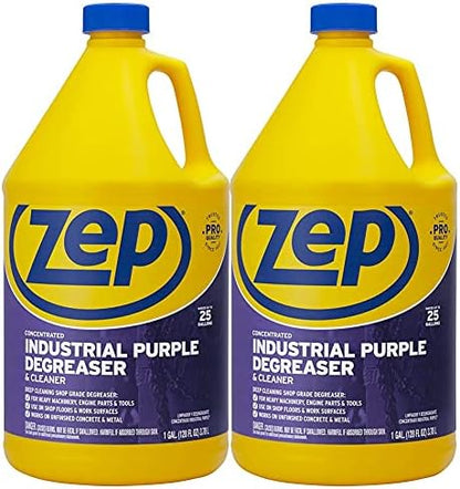 Zep Industrial Purple Cleaner and Degreaser Concentrate - 1 Gallon (Case of 2) R45802 - Powerful Deep Oil and Grease Cleaning Formula for Machinery, Engine Parts, Shop Floors, Garages, Works on