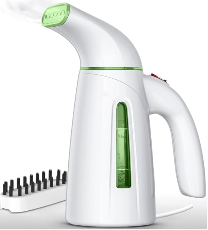 OGHom Steamer for Clothes, Portable Handheld Clothing Garment Steamer, 240ml Large Capacity 700W Travel Steam Iron 30 Second Fast Heat Up (Pale Green)