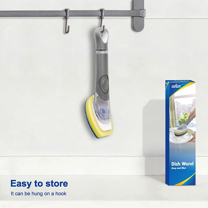 CELOX Dish Wand, Non-Scratch Dishwashing Scrubber with Soap Dispenser