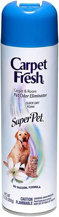 Carpet Fresh No-Vacuum Carpet Cleaner Aerosol, Super Pet, 10.5 Ounces