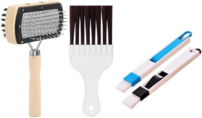 Air Conditioner Condenser Fin Cleaning Brush Refrigerator Coil Cleaning Brush Supplies Coil 4-in-1 Mini Split AC Coil Cleaning Kit Multi-Purpose Coil & Keyboard Cleaner Brush Set