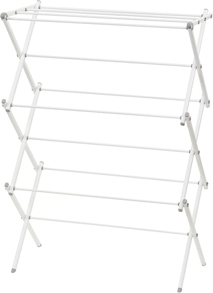 Household Essentials White 5119-1 Indoor Metal Clothes Drying Rack for Laundry