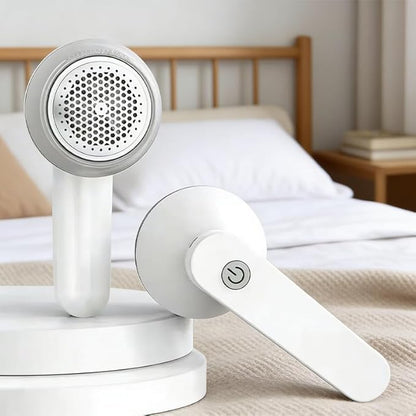 Rechargeable Fabric Shaver for Clothing 2026, Type-C Electric Lint Remover Sweater Fast Shaver for Pilling Clothes, Fuzz Fabric, Hairballs, Blankets, Home Decor (White)