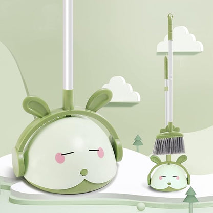 Kids Cleaning Toy Set, Mini Child Broom, Mop and Dustpan, Little Housekeeping Helper Set ,Pretend Home Cleaning Play Set for Toddler Age 1-5,6pcs (Green)