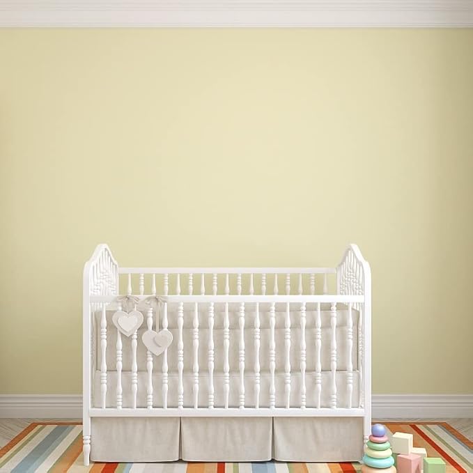 HeloHo Solid Light Yellow Wallpaper 394"X15.7" Matte Textured Contact Wallpaper Peel and Stick Self Adhesive Removable Wallpaper Waterproof Paper for Living Room Bedroom Decor