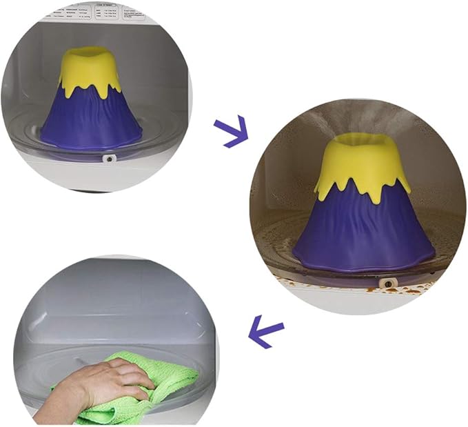 ZOSTLAND Volcano Microwave Cleaner- Microwave Oven Steam Cleaner,High Temperature Steamer Easily Crud in Minutes Steam Cleans and Disinfects with Vinegar and Water for Kitchen (Purple)