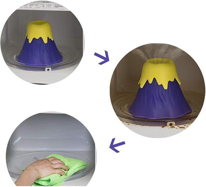 ZOSTLAND Volcano Microwave Cleaner- Microwave Oven Steam Cleaner,High Temperature Steamer Easily Crud in Minutes Steam Cleans and Disinfects with Vinegar and Water for Kitchen (Purple)