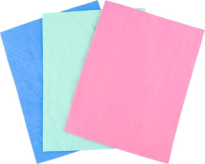 BAOFALI 3-Pack Stamp Shammy Cleaning Cloth - 6x8 Inch Super Absorbent Suede Cloth for Stamp Cleaner,Glass Mat and Craft Supplies,Reusable Stamping Tool, (Pink, Blue, Green)