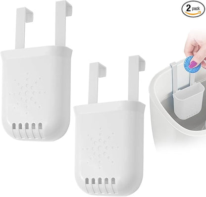 2 Pack Adjustable Toilet Tank Tablet Holder – Controlled Release Bleach Tablet Dispenser for Toilet Tank, Large Capacity ABS Toilet Tank Cleaner Tablets Container, Fits Most Water Tanks