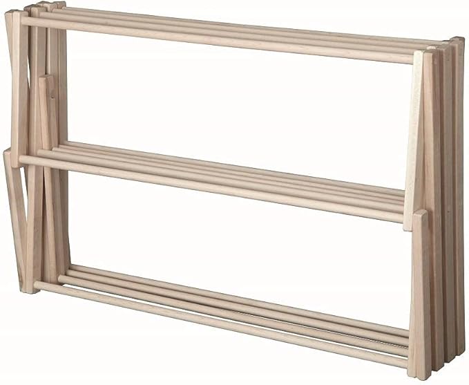 Saving Shepherd Clothes Drying Rack - 52¾"H x 36" W Folding Maple Wood Amish Handmade in Lancaster, PA USA