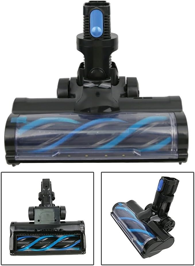 Carpet Brush Assembly with Roller Brush Spare Parts for INSE Vacuum Cleaner, Electric Floor Brush Replacement, Depth Efficient Dust Cleaning, Side Brush for Corners and Edges