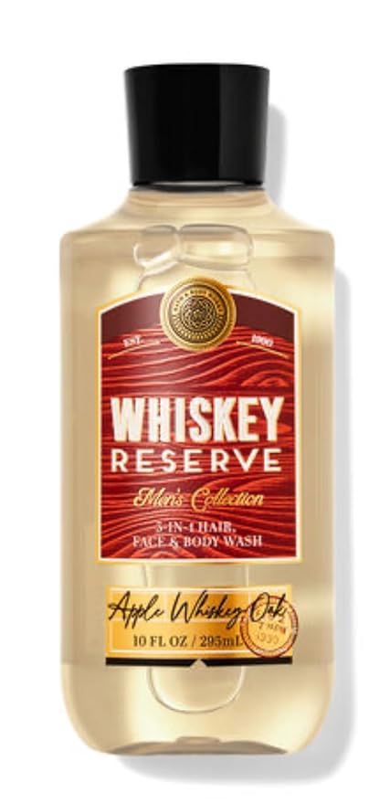 Bath & Body Works - Men's Collection - 3 Piece Bundle - Spray - Body Cream - Shower Gel and Diamond Soap (Whiskey Reserve)