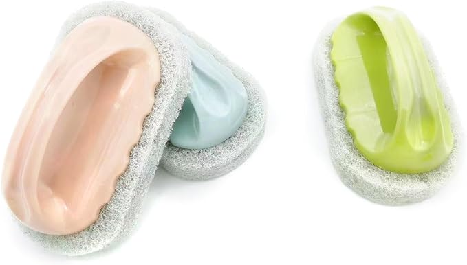 Cleaning Sponge, Strong dishwashing Cleaning Brush, Super Power Cleaning Brush,Bathtub Pool scrubbing Brush, Suitable for Kitchen, Bathroom,Showers,Floors,Bathtubs (3Pcs)